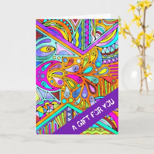 EDDArtが描いた手 – Blah Blah Blah 1 カード (黄色い花)