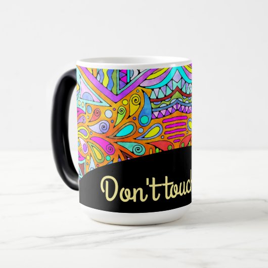 EDDArtが描いた手 – Blah Blah Blah 1 モーフィングマグカップ (正面左)