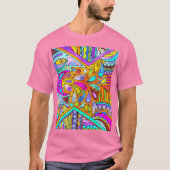 EDDArtが描いた手 – Blah Blah Blah 1 Tシャツ (正面)