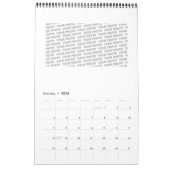 EDDArtによって手書き – 考え1 カレンダー (1月 2026)