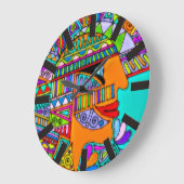 EDDArtによって描かれた手 – ファラオ1 ラージ壁時計 (傾斜)