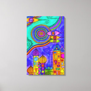EDDArtによって描画された手来引- 2 キャンバスプリント