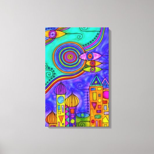 EDDArtによって描画された手来引- 2 キャンバスプリント (正面)