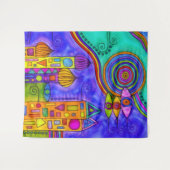 EDDArtによって描画された手来引- 2 タペストリー (正面(横))