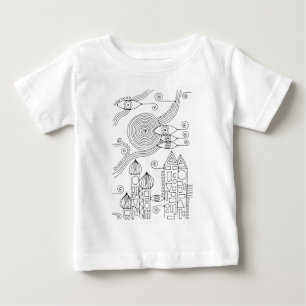 EDDArtによる手描きのライン 〜Come together 1〜 ベビーTシャツ