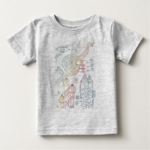 EDDArtによる手描きの線 - 4つの形がひとつになる ベビーTシャツ
