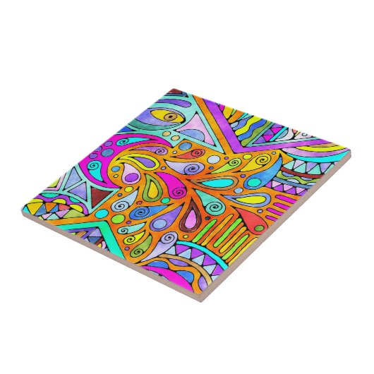 EDDArtによる手描き - ブラー ブラー ブラー 1 タイル (側面)
