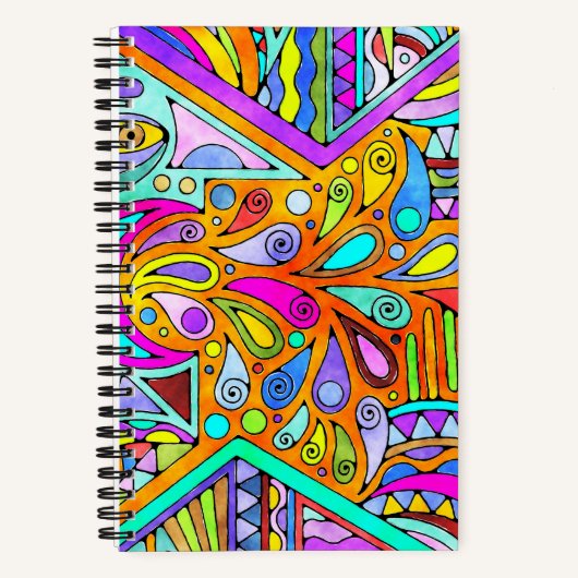 EDDArtによる手描き - ブラー ブラー ブラー 1 ノートブック (正面)