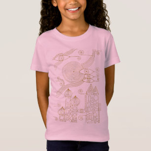EDDArtによる手書き線来- 3の組み合わせ Tシャツ