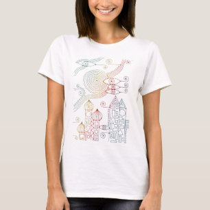 EDDArtによる手書き線来- 4 Tシャツ