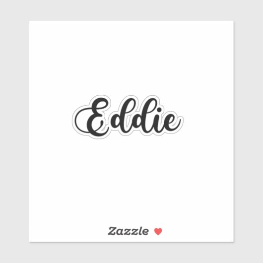 Eddie名 – 手書き書 シール (シート)