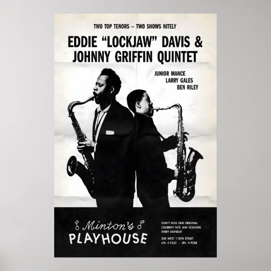 Eddie Lockjaw Davis - Johnny Griffin jazz poster ポスター (正面)