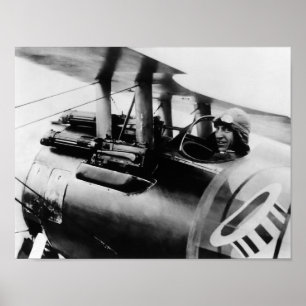 Eddie Rickenbacker氏のSPAD Biplane - WW1 ポスター