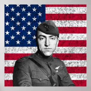 Eddie Rickenbacker and The American Flag ポスター