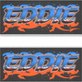 Eddie Vorname Name Graffiti Aufkleber Sticker シール (正面)