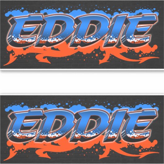 Eddie Vorname Name Graffiti Aufkleber Sticker シール (正面)