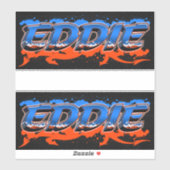 Eddie Vorname Name Graffiti Aufkleber Sticker シール (シート)