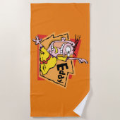 Eddyキャラクター図 ビーチタオル (正面)