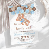 Eddy Bear赤ちゃんシャワー私たちはほとんど待つことができない エンクロージャーカード