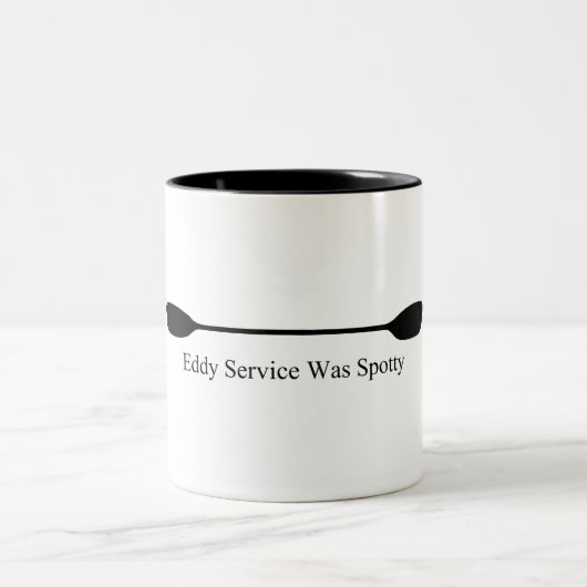 Eddy Service Was Spotty Kayak Paddle ツートーンマグカップ (中央)
