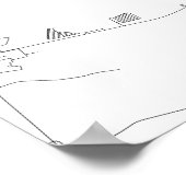 Ede、オランダ（白に黒） ポスター (角)