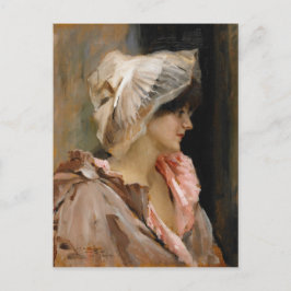Edelfelt Parisian lady in a peiginir CC0045 ポストカード