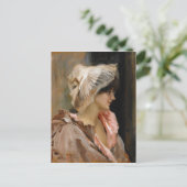 Edelfelt Parisian lady in a peiginir CC0045 ポストカード (スタンド正面)