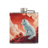 Edelstahl-Flachmann mit mystischem Wolf フラスク (裏面)