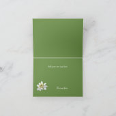 Edelweissおよび水玉模様の結婚は感謝していしています サンキューカード (内部)