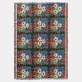 Edelweissのスイスの高山の花 スローブランケット (正面縦)