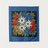 Edelweissのスイスの高山の花 タペストリー (正面)