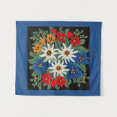 Edelweissのスイスの高山の花 タペストリー (正面(横))
