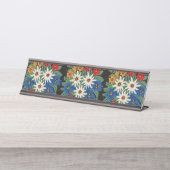 Edelweissのスイスの高山の花 デスクネームプレート (正面)