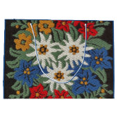 Edelweissのスイスの高山の花 ラージペーパーバッグ (裏面)