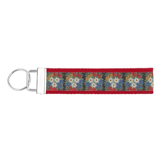 Edelweissのスイスの高山の花 リストバンドキーホルダー (鍵左)