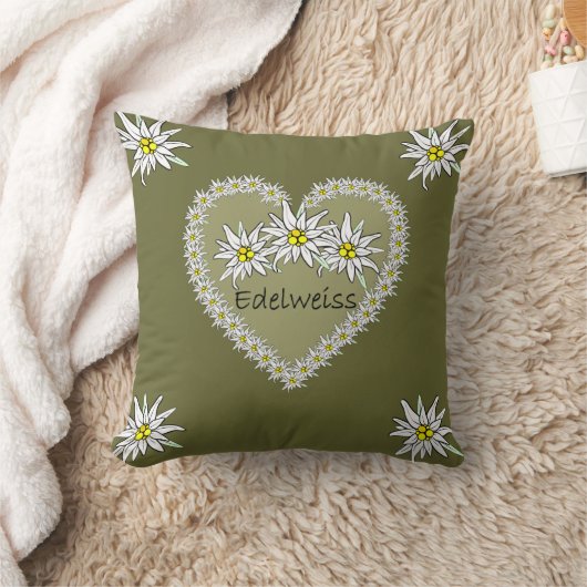 Edelweissのハートのアメリカ人のMoJoの枕 クッション (ブランケット)