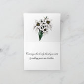 Edelweissの花のサンキューカード サンキューカード (内部)