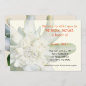 Edelweissの花のブライダルシャワーの招待状カード 招待状 (正面/裏面)