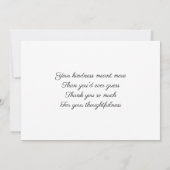 Edelweissの花の平らなサンキューカード サンキューカード (裏面)