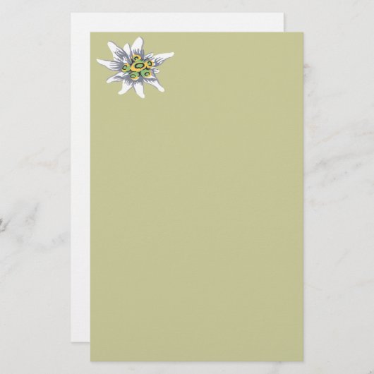 Edelweissの花 便箋 (正面/裏面)