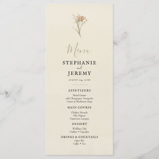 Edelweissヴィンテージフローラメニュー メニュー (正面)