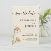 Edelweissヴィンテージフローラ保存日付招待状 招待状 (スタンド正面)