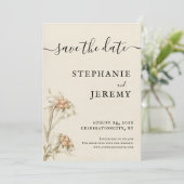 Edelweissヴィンテージフローラ保存日付招待状 招待状 (スタンド正面)