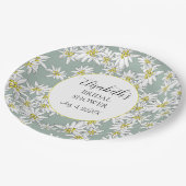 Edelweiss手図解入りの、写真付きの水パーソナライズされた色 ペーパープレート (アングル)