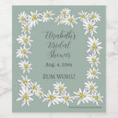 Edelweiss手図解入りの、写真付きの水パーソナライズされた色 ワインラベル (シングルラベル)