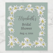 Edelweiss手図解入りの、写真付きの水パーソナライズされた色 ワインラベル (シングルラベル)