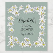 Edelweiss手図解入りの、写真付きの水パーソナライズされた色 ワインラベル (シングルラベル)