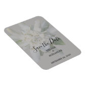 Edelweiss素朴花結婚式の日付を保存 マグネット (右側)