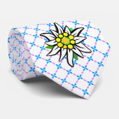 Edelweiss auf Weiß Blau ネクタイ (ロール)