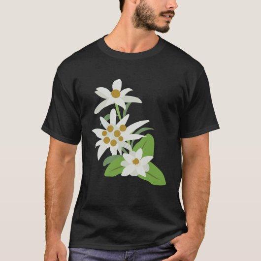 Edelweiss Flower Mountain Flowers Switzerland Aust Tシャツ (正面)